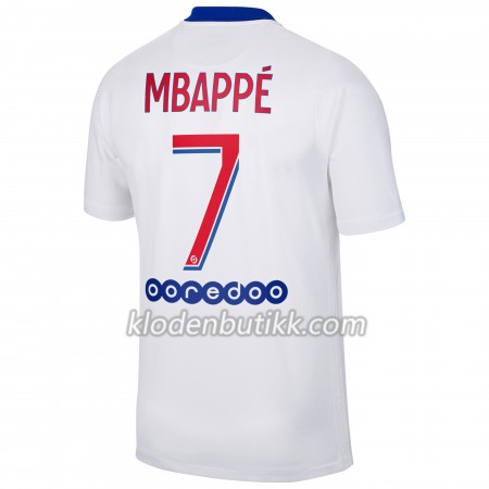 Paris Saint-Germain Kylian Mbappé 7 Borte Fotballdrakt 2020-2021 Kortermet